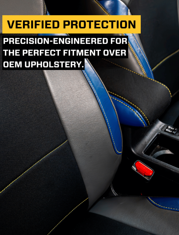 Subaru XV Crosstrek Console Cover - Center - PRP Seats - Black w/ Red Stitch - `13-`17